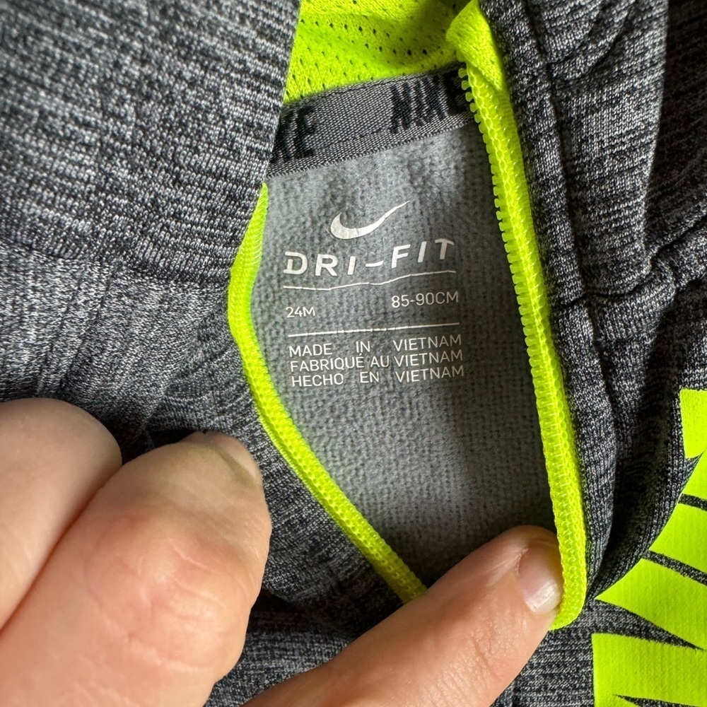 Nike Hoodie Zip-up Boys Size 24 Months - Gray - Picture 2 of 2